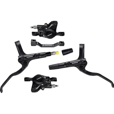 Shimano Brzda kotoučová MT200 černá, přední + zadní komplet bez kotoučů černé hadice (za – Zboží Dáma