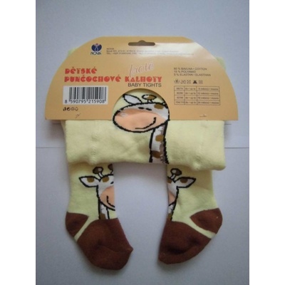 Novia dětské punčocháče Baby froté ZOO 04 žirafa žlutá