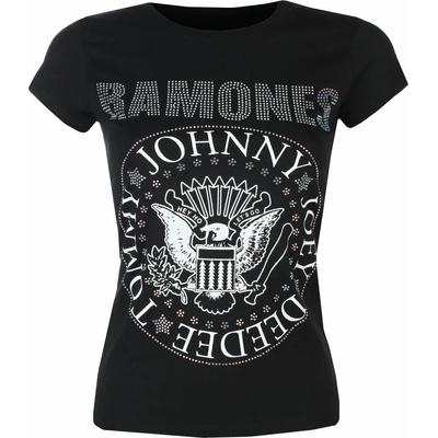 ROCK OFF дамска тениска Ramones - Presidential Morel Diamond - ЧЕРЕН - ROCK OFF - RATS56LB