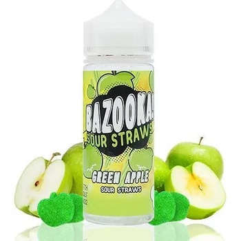 Image 1 of Bazooka Sour Straws Green Apple 100ml