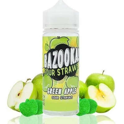 Bazooka Sour Straws Green Apple 100ml
