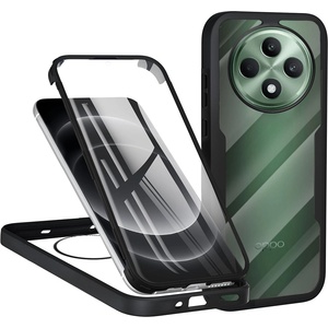Techsuit Калъф за Oppo Reno12 F 4G / Reno12 F 5G / Reno12 FS + Протектор - ColorVerse 360 Series - Черен