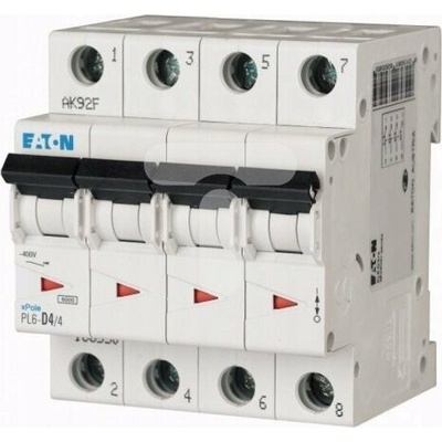 Eaton 4P C 4A 6kA AC PL6-C4/4 166527