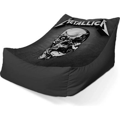Sablio Sedací vak Lounge METALLICA Lebka Šedá 120 x 100 x 80 cm – Zboží Dáma
