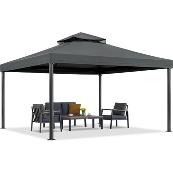 Garden Point Антрацитен градински павилион Valencia 4x4 m Garden Point (GAP974)