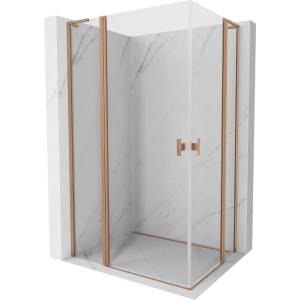 Mexen Mist L Душ кабина Duo с врата 105 x 100 см, прозрачна, четкано мед (8A4L-105-100-65-00)