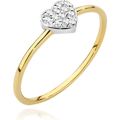 Blink Blink Zlatý prsteň SRDIEČKO s diamantom 1342ZDB