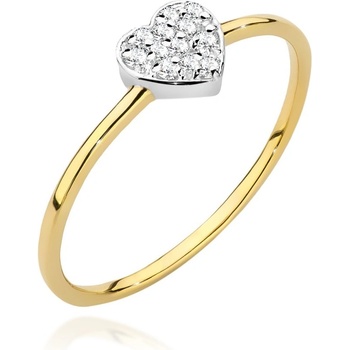 Blink Blink Zlatý prsteň SRDIEČKO s diamantom 1342ZDB