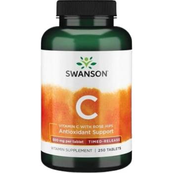Swanson Timed-Release Vitamin C 500 mg | With Rose Hips [250 Таблетки]