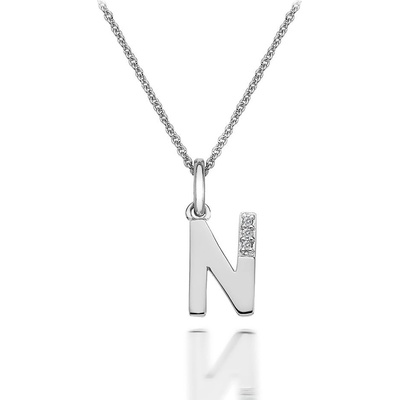 Hot Diamonds Strieborný prívesok Micro N Clasic DP414