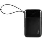 Ttec Външна батерия ttec ReCharger Pro LCD 10.000mAh PD 22.5W Lightning Built-in Cable Powerbank - Черна (8694470004358)