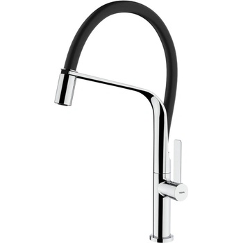Strohm Teka Fo 997 ЧЕРЕН Кухненски смесител, подвижен душ, хром-черен (Б.597.ЧЕ)