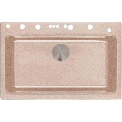 Inter Ceramic Кухненска мивка 8276 SAND, Inter Ceramic, гранит, едно корито, със сифон, 76x23х48.5см (8276 SAND)