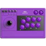 8BitDo Arcade Stick, Nintendo Switch/Switch 2, PC, Steam, смяна на бутони, турбо функция, лилав, безжичен контролер (RET00940)