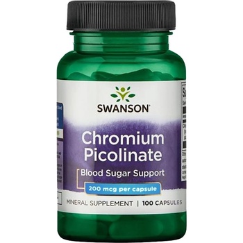 Image 1 of Swanson Chromium Picolinate 200 mcg [100 капсули]