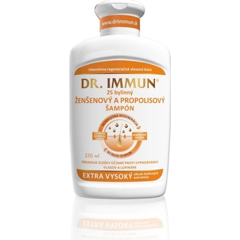 Dr.Immun 25 bylinný šampon se ženšenem a propolisem proti vypadávání vlasů a proti lupům 250 ml