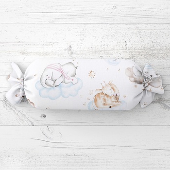 Biante vankúš valec bonbon Sandra SA-368 Spiace zvieratká na oblohe 15x80
