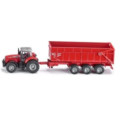 SIKU - Играчка трактор MF с ремарке (1844)