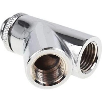 Image 1 of Alphacool Y-конектор Alphacool Eiszapfen, Въртящ се, 45°, G1/4 външна към 2 x G1/4 вътрешна резба, Сребрист (AC-1013367)