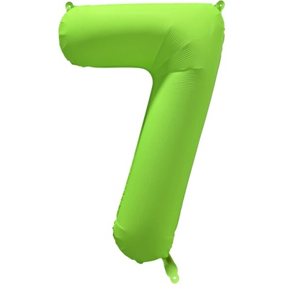 Amscan Fóliový balón narozeninové číslo 7 Neon zelená 86 cm