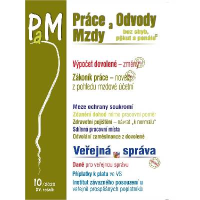 Práce a Mzdy, bez chýb, pokút a penále 10/2020 - Zákoník práce