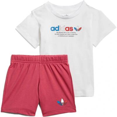 ADIDAS Originals Adicolor Shorts And Tee Set White/Pink - 80