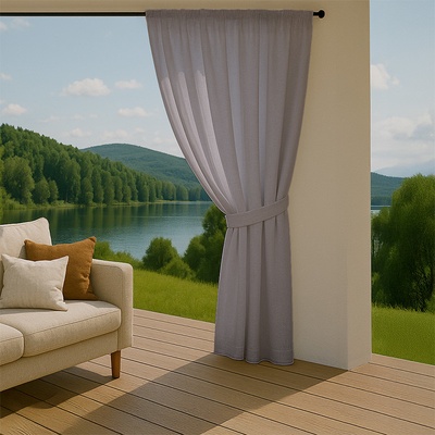 Takoy Závěs na terasu 155x220 nepromokavý polyester světle šedý-HT-00121 | 155 x 220 cm