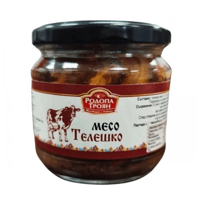 Родопа Троян Месо Телешко в буркан Родопа Троян 320гр
