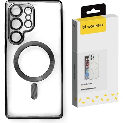 Wozinsky Electroplated Magsafe калъф за Samsung Galaxy S24 FE - черен (5907769371363)