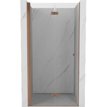 Mexen Mist-F сгъваеми душ врати леви 80 cm, прозрачни, матиран мед - 8A6-080-000-65-00-L (8A6-080-000-65-00-L)