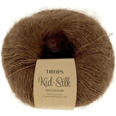 Drops Kid Silk UNI Colour 76 hnědá