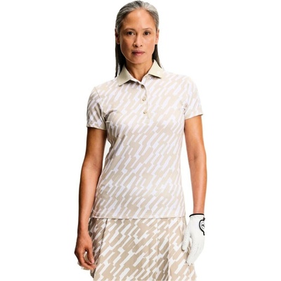 Dámske tričko J.Lindeberg Tour Tech Print Polo Oak Island Fossil