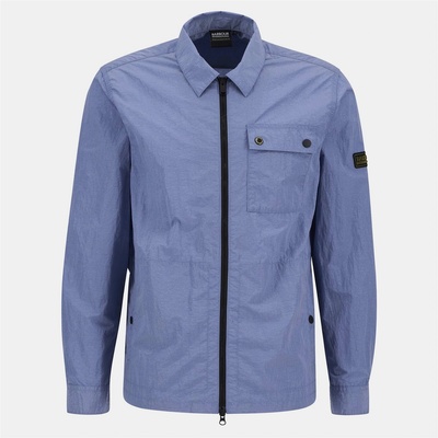 Barbour International Риза с дълъг ръкав Barbour International Men's Inline Cotton Long Sleeve Overshirt - Manor Blue BU58