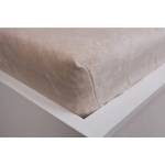 Jerry Fabrics Кремав еластичен чаршаф от микрофланела 180x200 cm Basic - Jerry Fabrics (8592753035023)