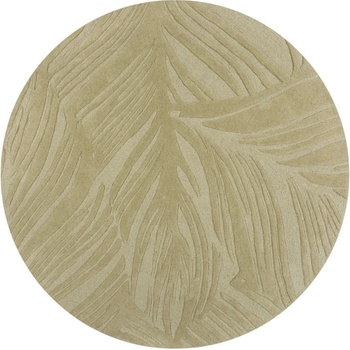 Flair Rugs Зелен вълнен кръгъл килим ø 160 cm Lino Leaf - Flair Rugs (503119373943)