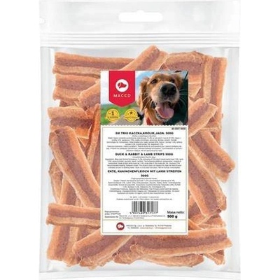 Maced Trio Pochúťka pre psa s kačacím králičím a jahňacím 500 g