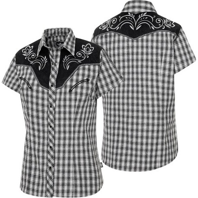 Stars & Stripes Košile westernová Clara dámská černá bílá – Zboží Dáma
