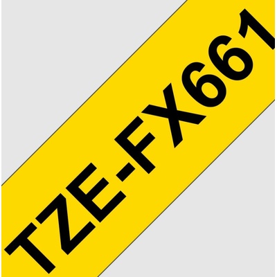 BROTHER TZE-FX661, žlutá / černá, 36mm TZEFX661
