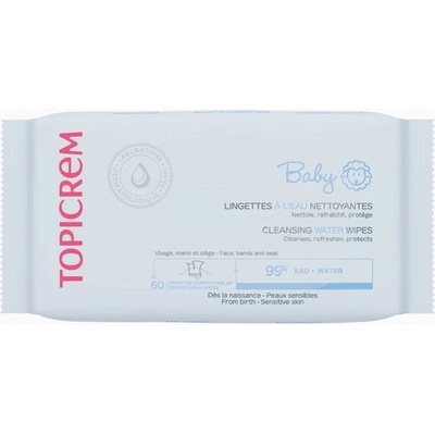 Topicrem BABY Cleansing Water Wipes vlhčené čisticí ubrousky pro děti 60 ks