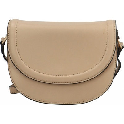 Módní dámská koženková crossbody kabelka Caila béžová