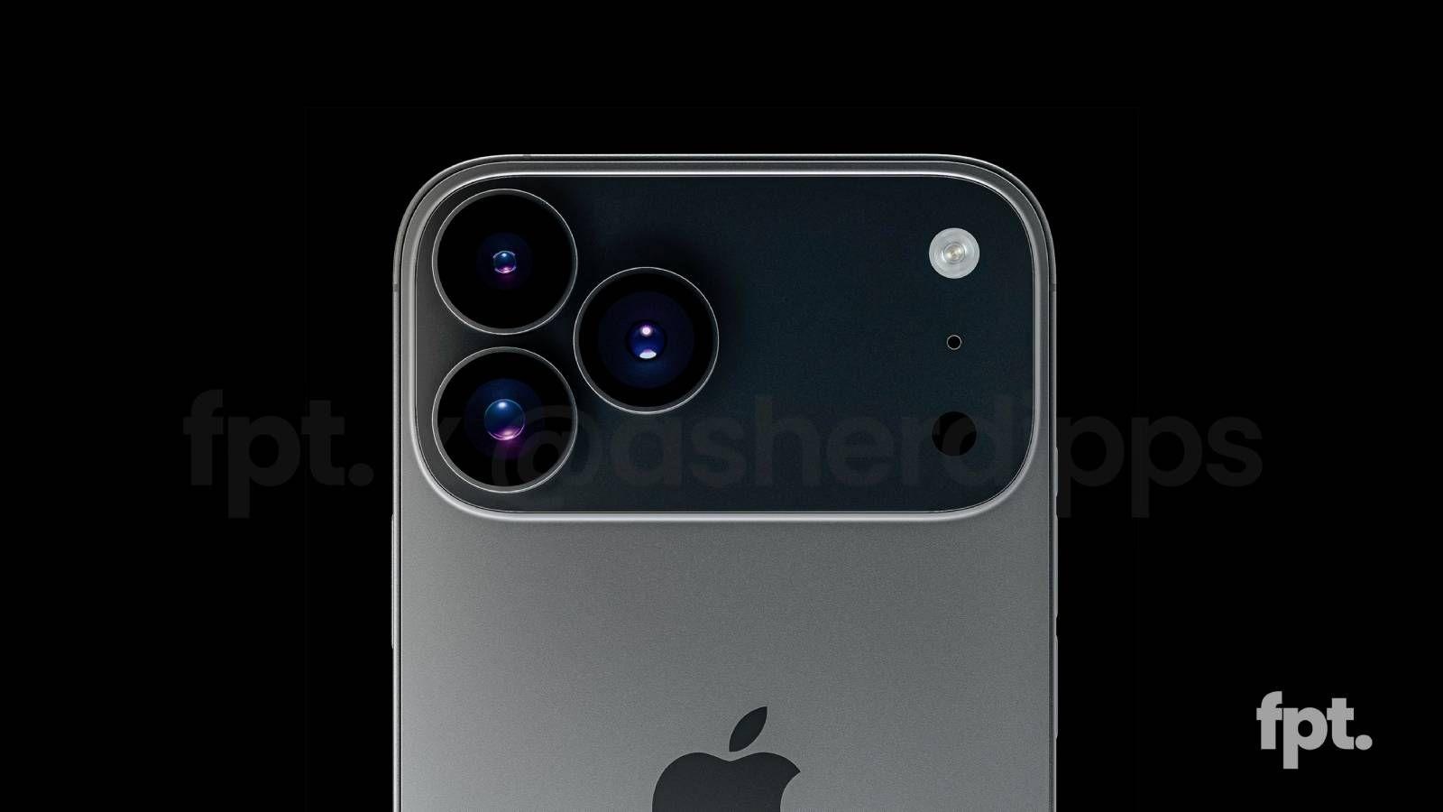 Render modulu fotoaparátu iPhone 17 Pro