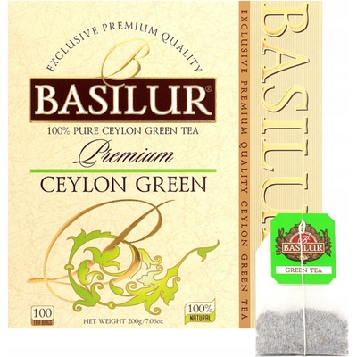 Basilur Zelený Čaj v sáčcích 200 g