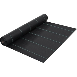 vidaXL Мрежа за мулчиране, матово черна, 2x10 м, PP (313065)