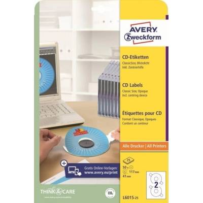 Avery Zweckform L6015-25 Samolepící etikety na CD