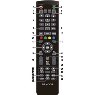 Dálkový ovladač Sencor SLE 3230TCS