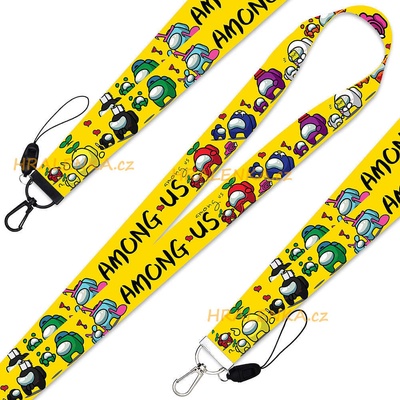 Klíčenka šňůra na krk Among US žlutá