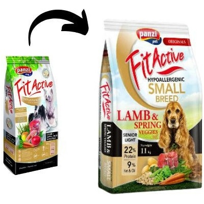 Panzi FitActive ORIGINALS Senior/ Light Hypoallergenic Lamb & Spring Veggies Small 11 kg