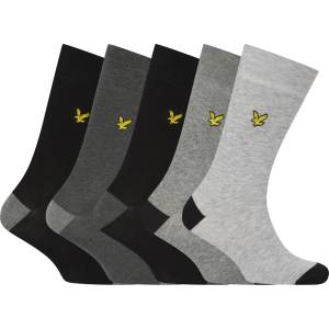 Lyle and Scott Чорапи Lyle and Scott Men's Crew Socks - Black/Grey Marl