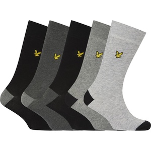 Lyle and Scott Чорапи Lyle and Scott Mens Crew Socks - Black/Grey Marl