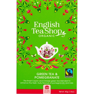English Tea Shop Čaj Zelený s granátovým jablkem 20 sáčků BIO 40 g
